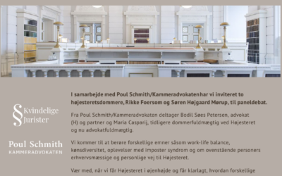 Kvindelige Jurister x Poul Schmith/Kammeradvokaten: “Vejen til Højesteret”