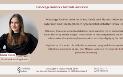 Kvindelige Jurister og Mazanti-Andersen: Nytårskur med Emma Holten
