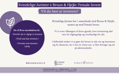 Kvindelige Jurister x Bruun & Hjejle: Lær at investere med Female Invest